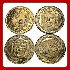 Pinnacle Vintage 1998 Mint Collection Racing Brass Coins Lot Ernie Irvan Rudd